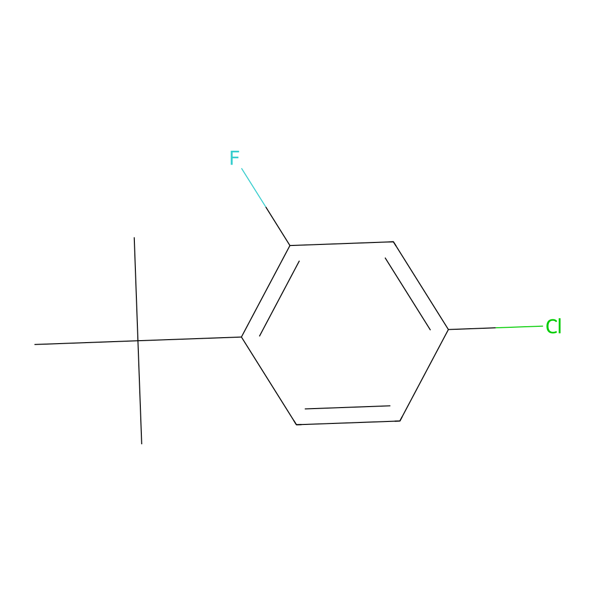 1-Tert-butyl-4-chloro-2-fluorobenzene molecular structure, CAS 1369905-19-0