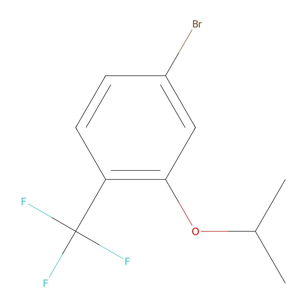 4-Bromo-2-isopropoxy-1-(trifluoromethyl)benzene molecular structure, CAS 1369905-20-3