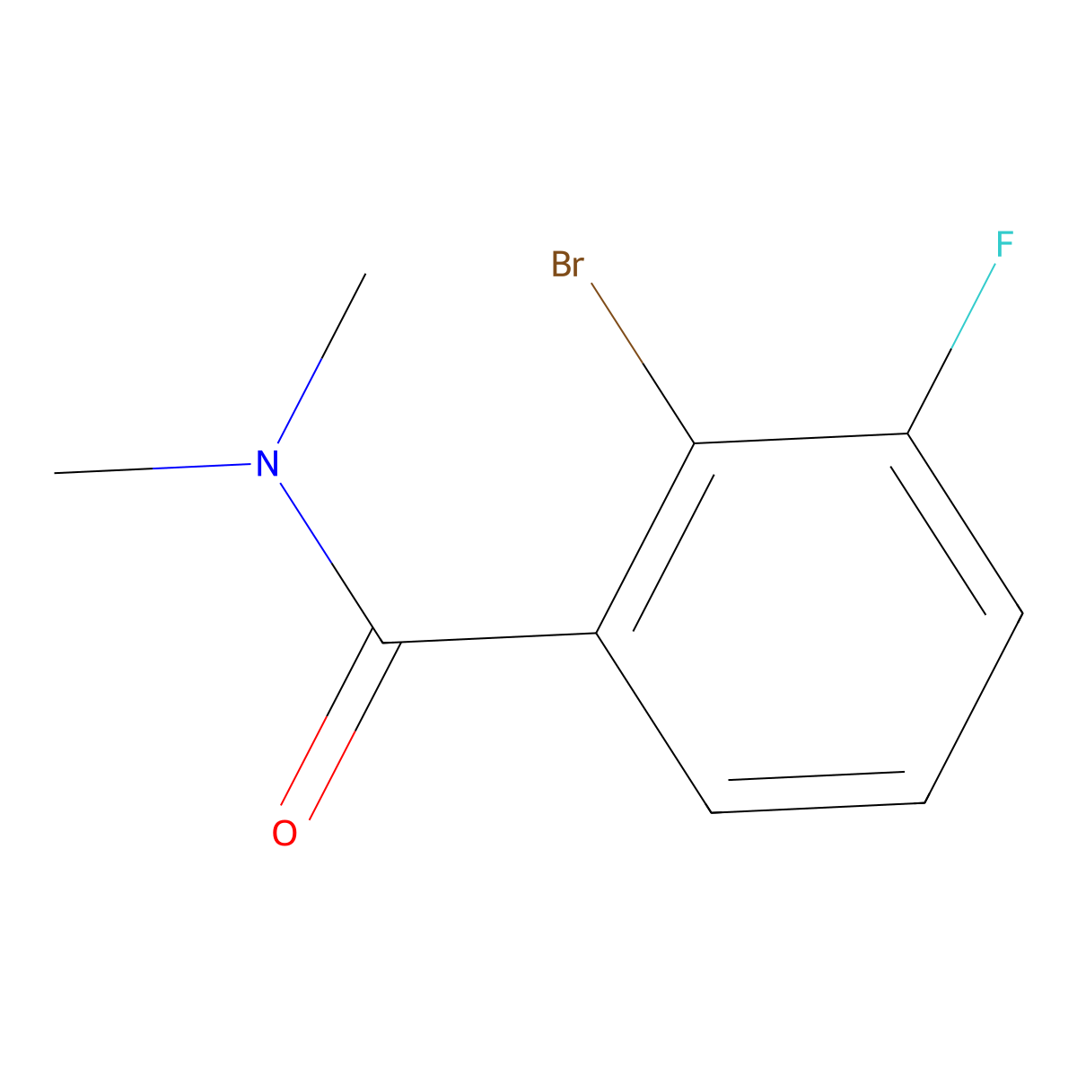 2-Bromo-3-fluoro-N,N-dimethylbenzamide molecular structure, CAS 1369905-55-4