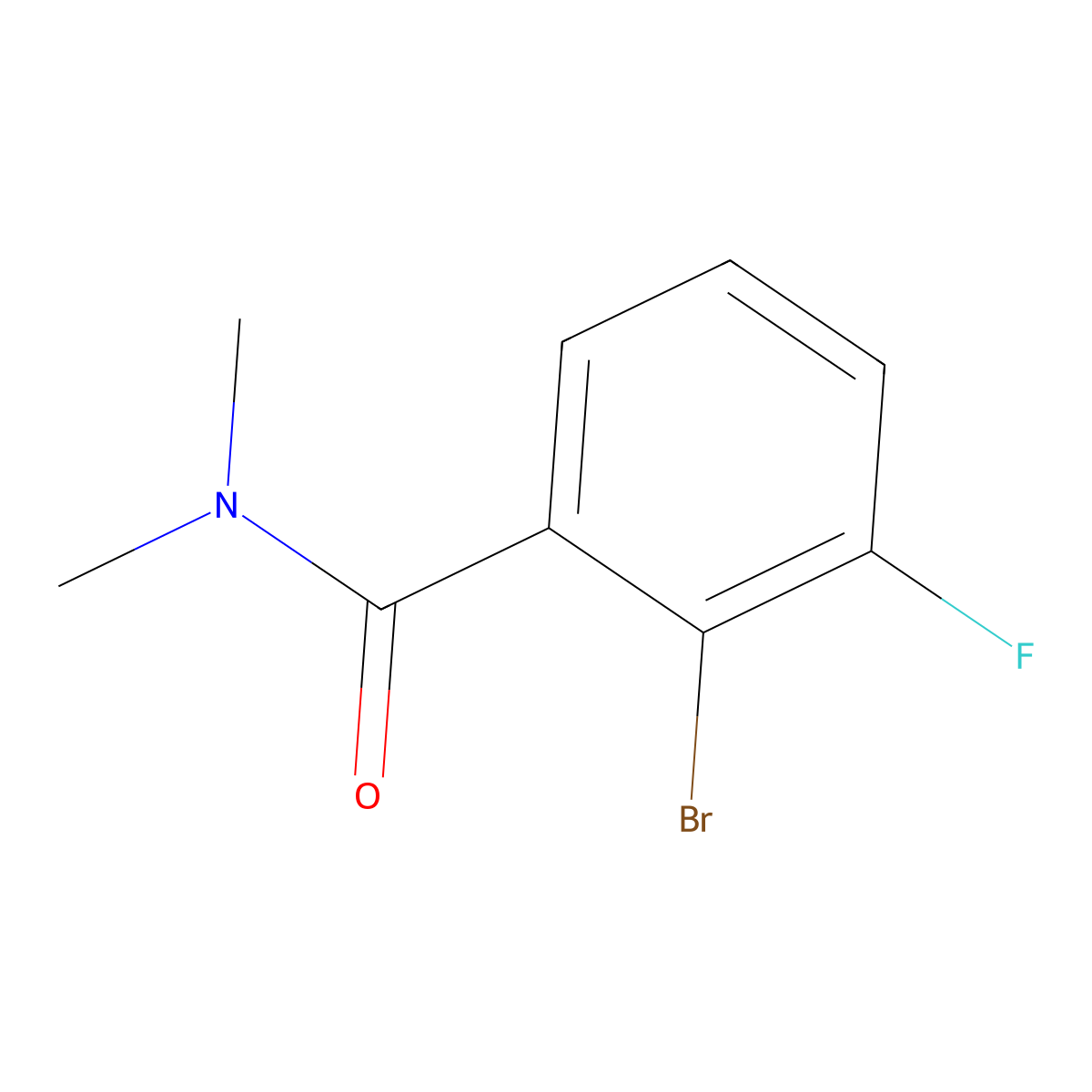 2-Bromo-3-fluoro-N,N-dimethylbenzamide molecular structure, CAS 1369905-55-4