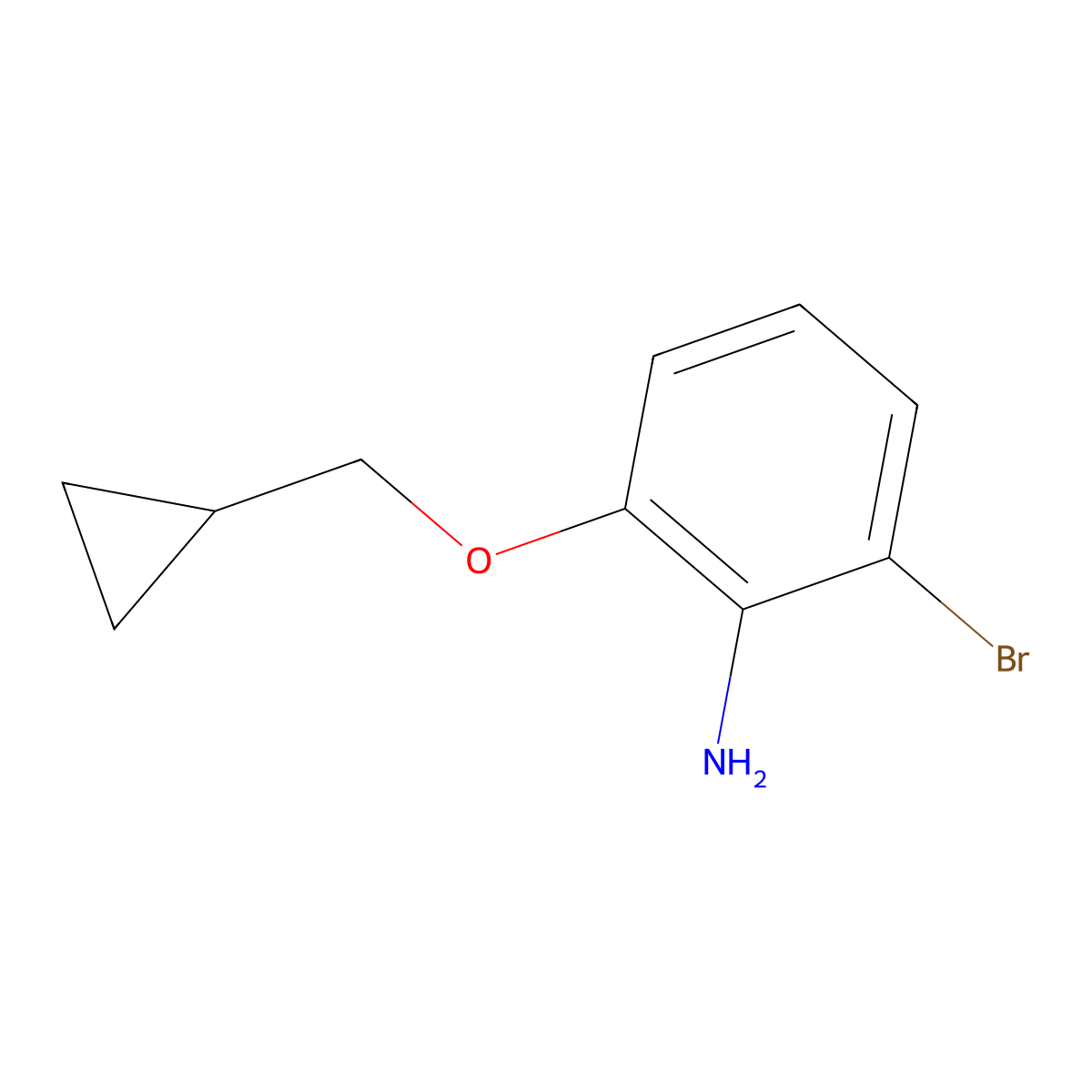2-Bromo-6-(cyclopropylmethoxy)aniline molecular structure, CAS 1369905-86-1
