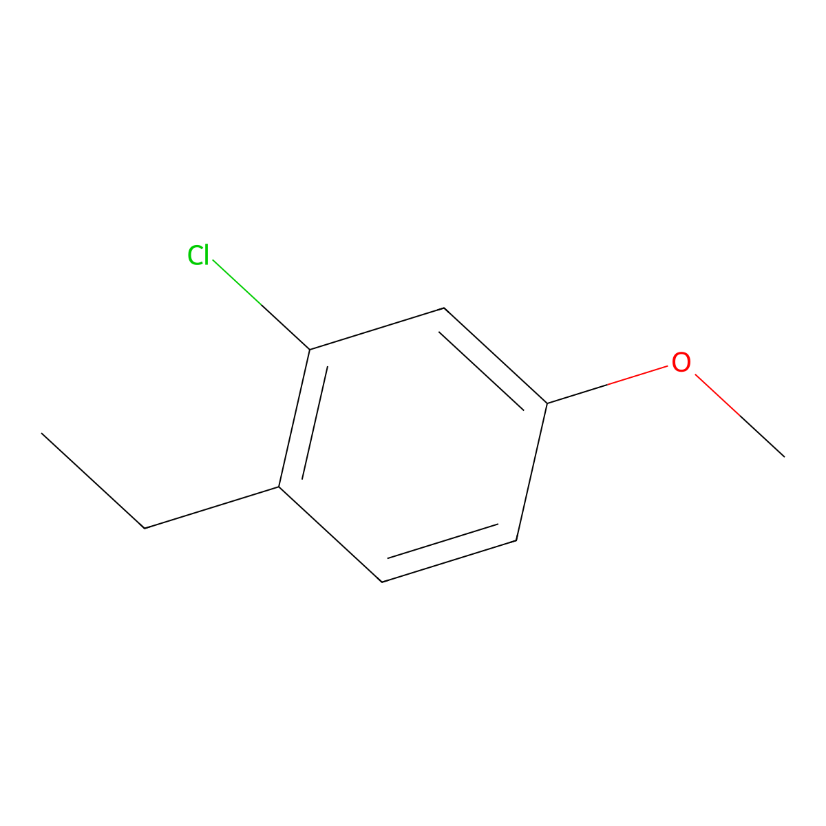 2-Chloro-1-ethyl-4-methoxybenzene molecular structure, CAS 1369906-66-0