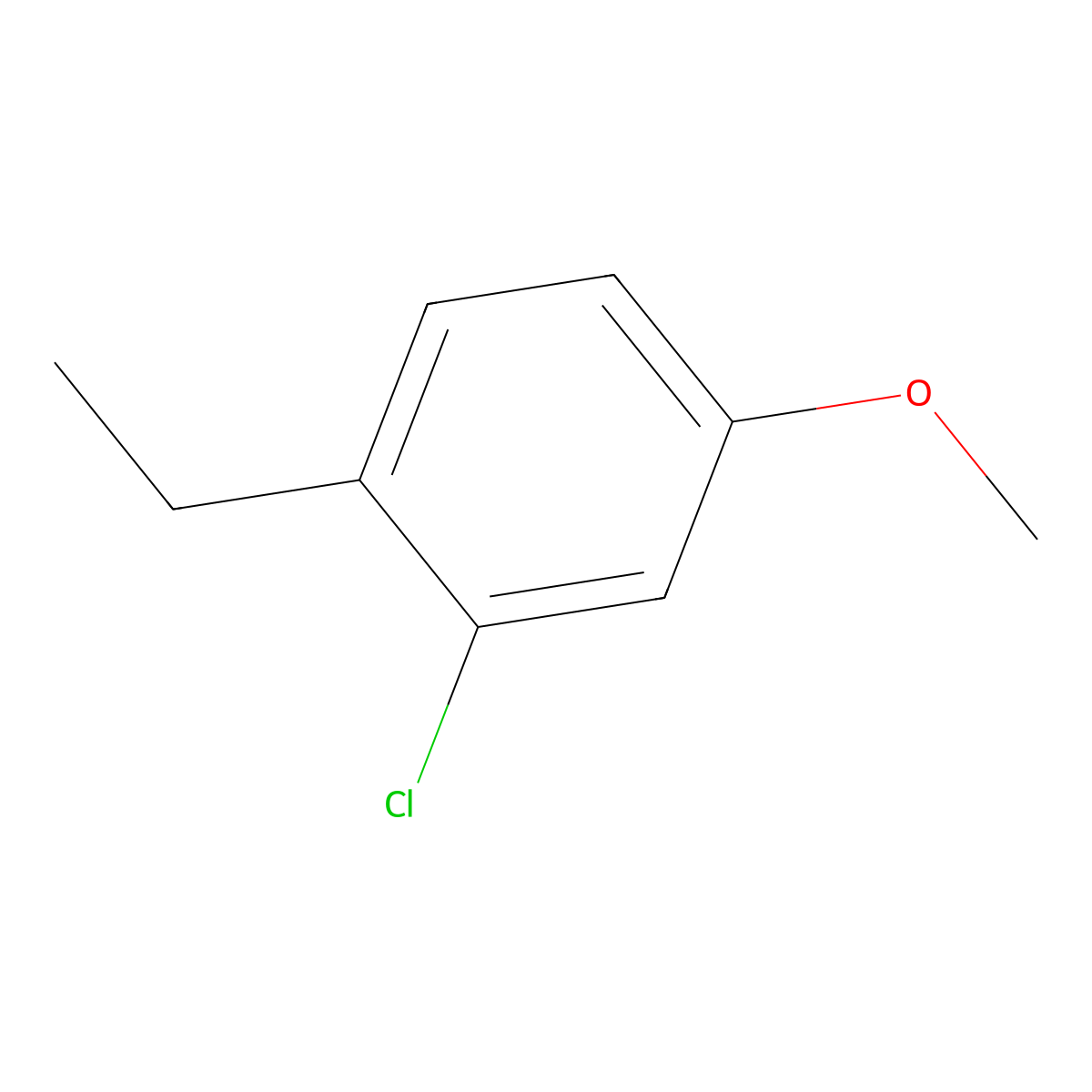 2-Chloro-1-ethyl-4-methoxybenzene molecular structure, CAS 1369906-66-0
