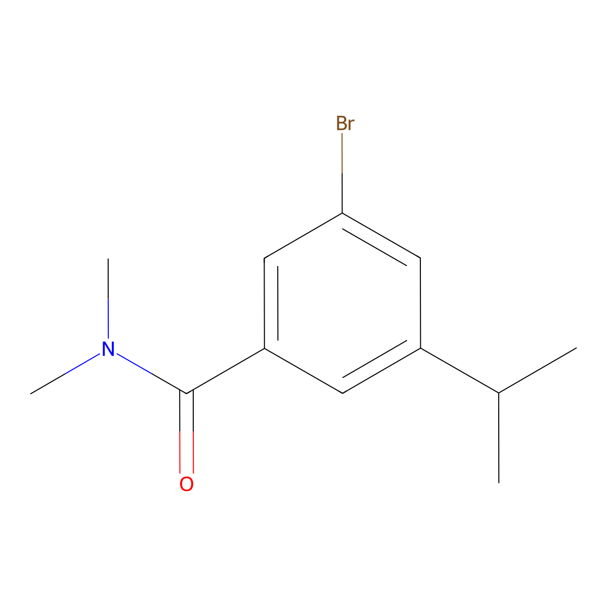 3-Bromo-5-isopropyl-N,N-dimethylbenzamide molecular structure, CAS 1369907-24-3