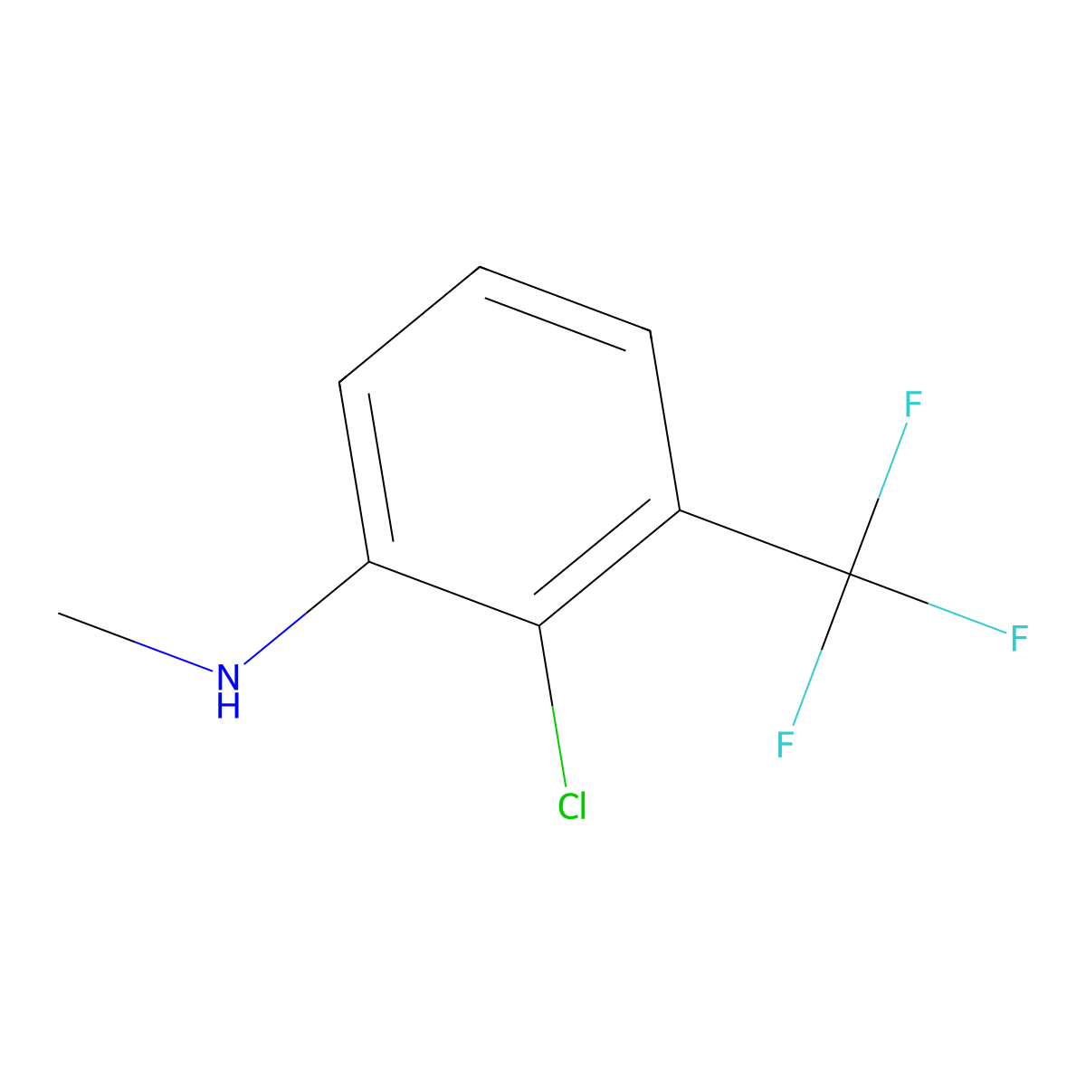 2-chloro-N-methyl-3-(trifluoromethyl)aniline molecular structure, CAS 1369909-64-7