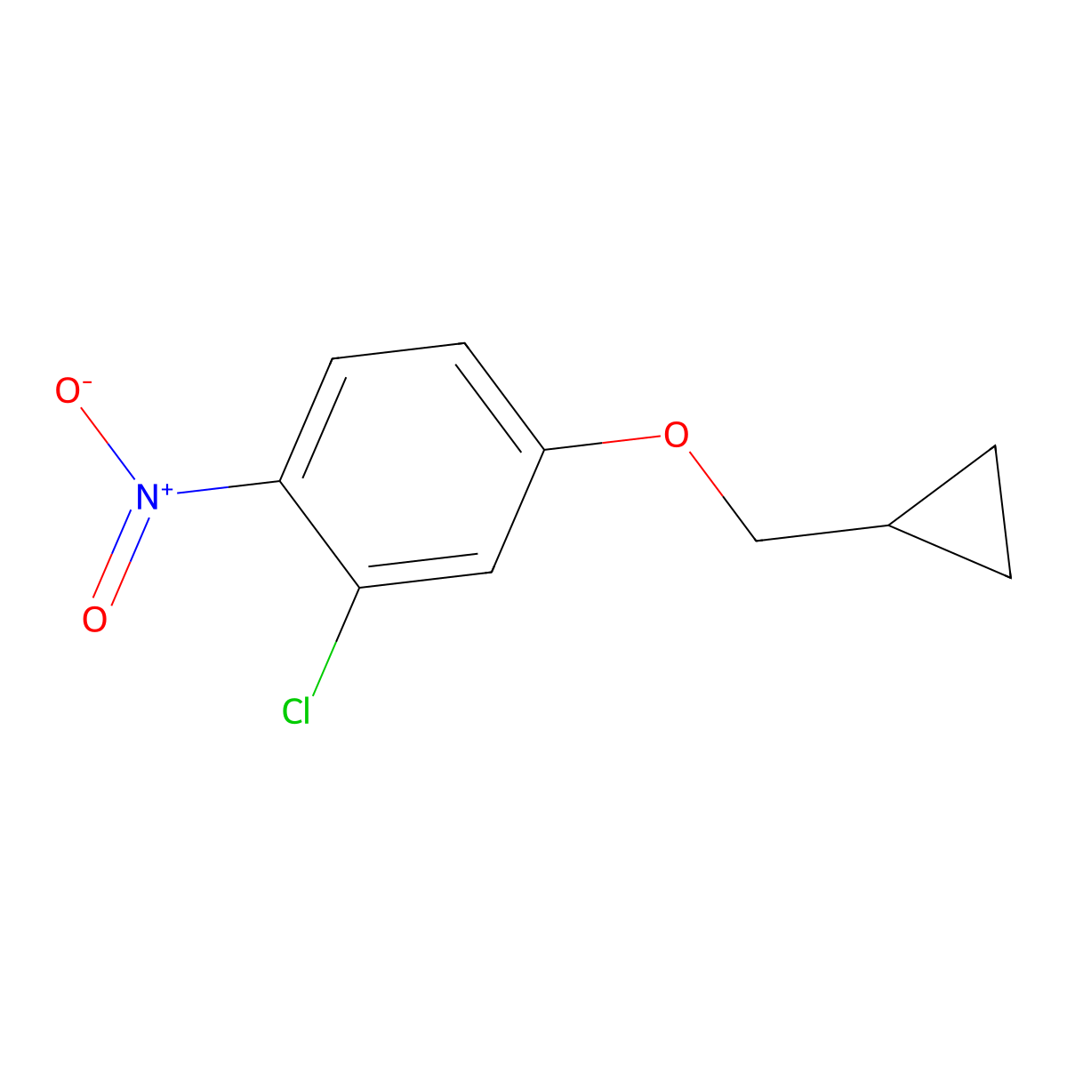 2-Chloro-4-(cyclopropylmethoxy)-1-nitrobenzene molecular structure, CAS 1369913-22-3
