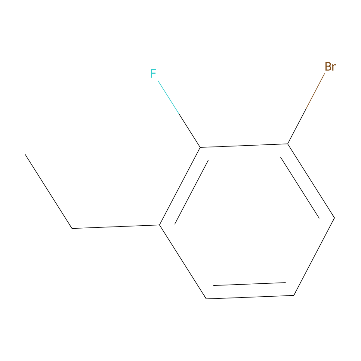 1-Bromo-3-ethyl-2-fluorobenzene molecular structure, CAS 1369914-39-5