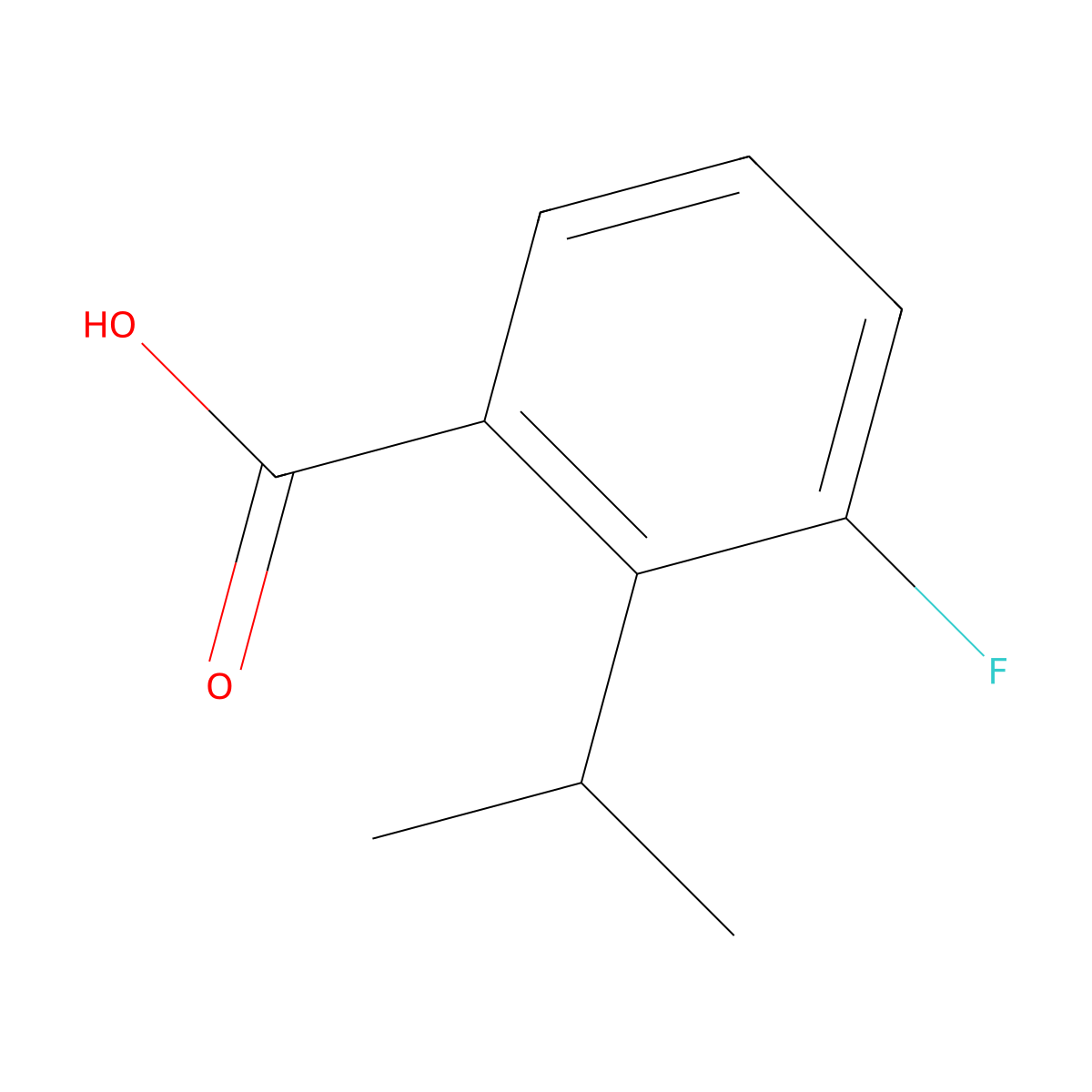 3-Fluoro-2-(propan-2-yl)benzoic acid molecular structure, CAS 1369915-33-2