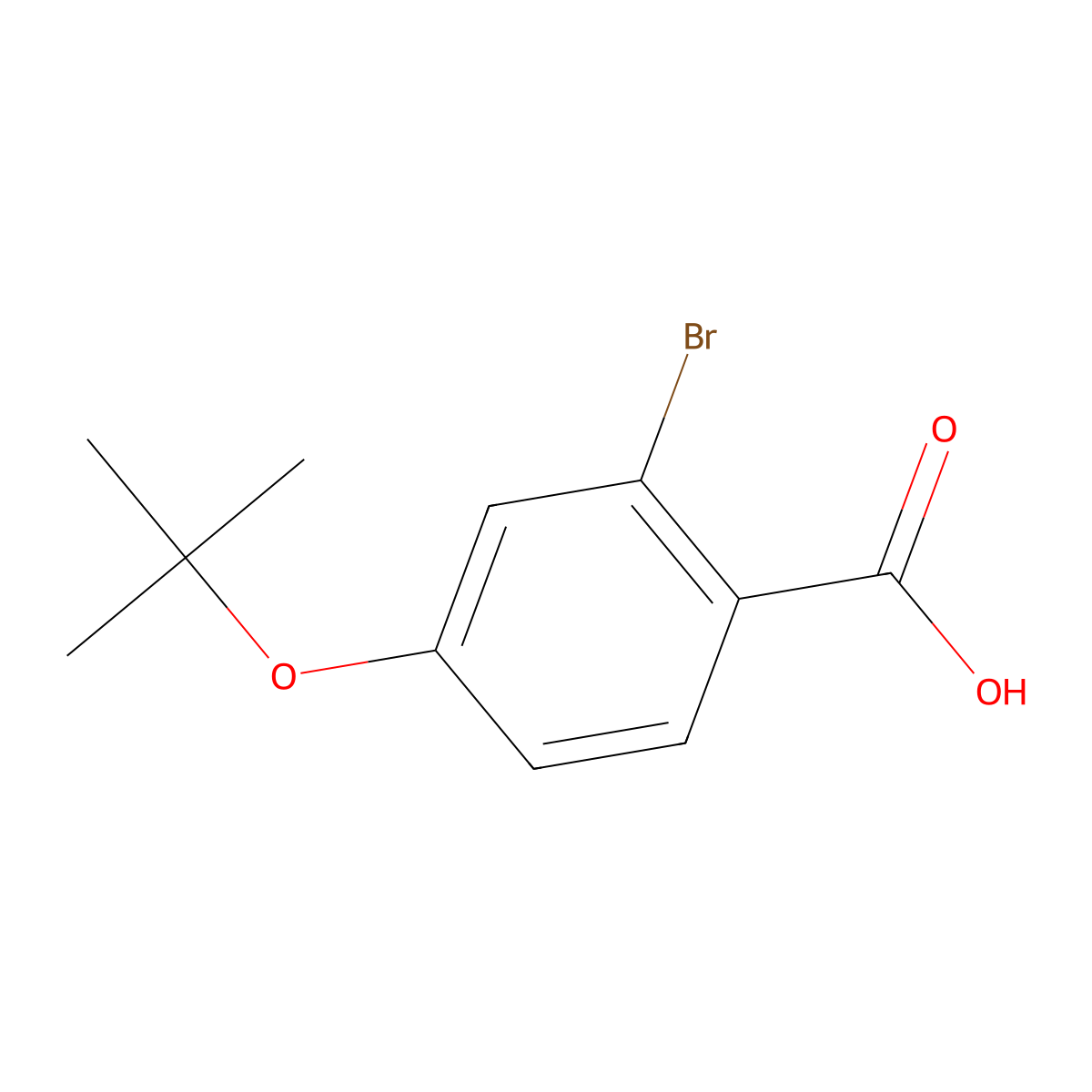 2-Bromo-4-(1,1-dimethylethoxy)benzoic acid molecular structure, CAS 1369915-38-7