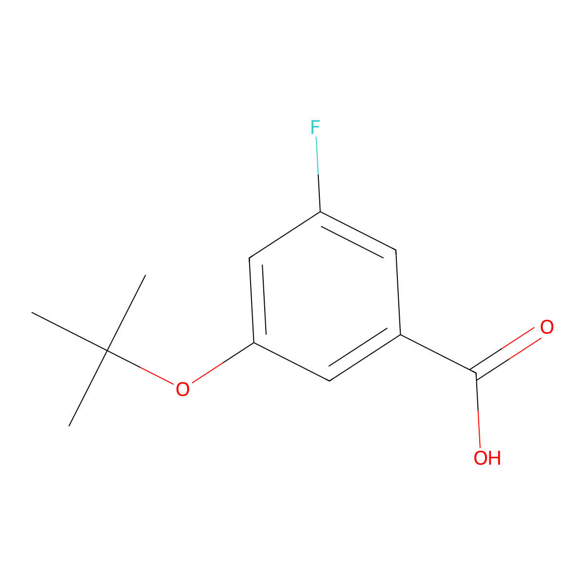 3-(Tert-butoxy)-5-fluorobenzoic acid molecular structure, CAS 1369915-63-8