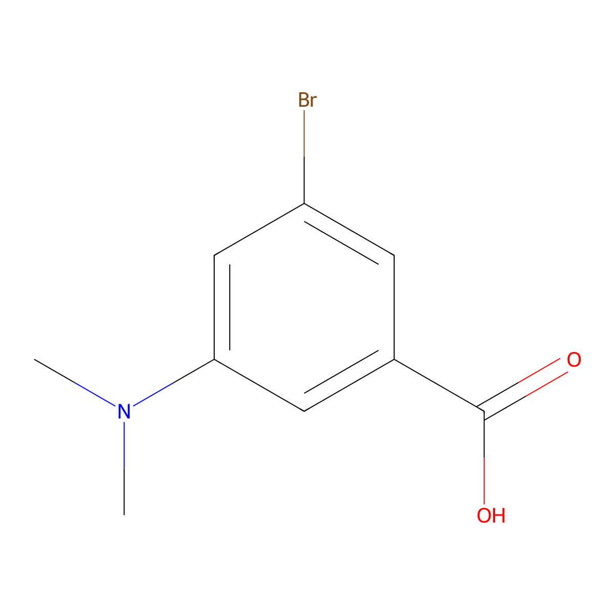 3-Bromo-5-(dimethylamino)benzoic acid molecular structure, CAS 1369915-68-3