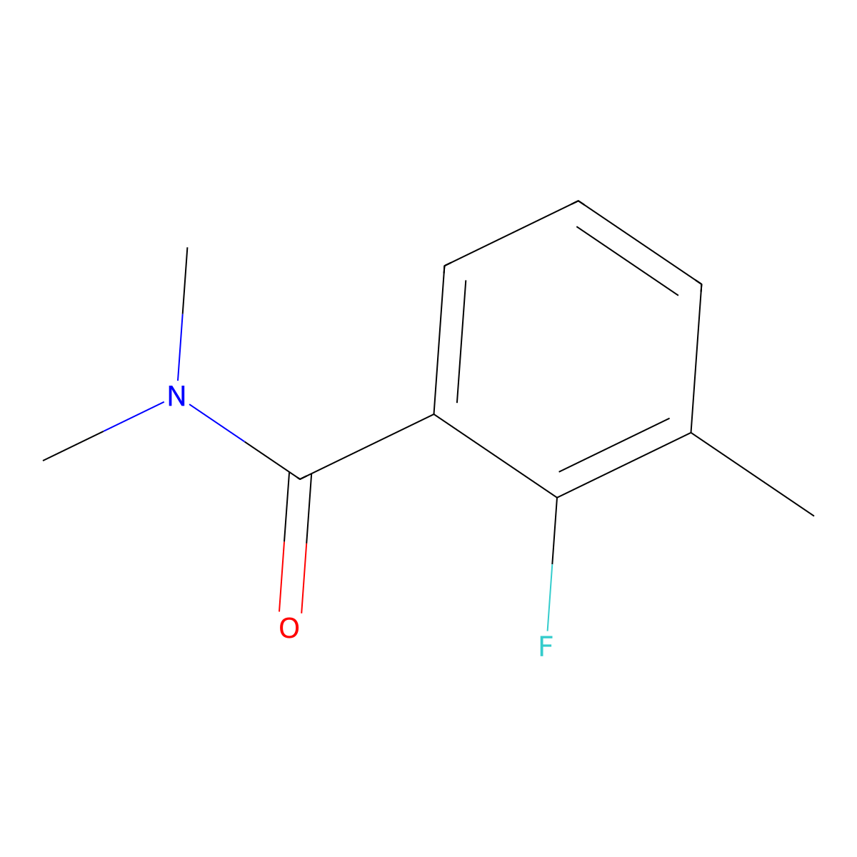 2-fluoro-N,N,3-trimethylbenzamide molecular structure, CAS 1369916-28-8