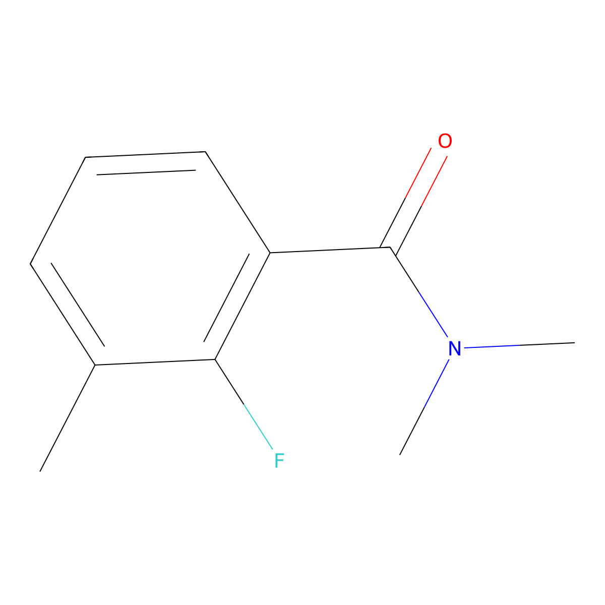 2-fluoro-N,N,3-trimethylbenzamide molecular structure, CAS 1369916-28-8