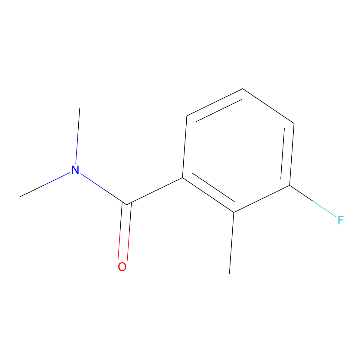 3-fluoro-N,N,2-trimethylbenzamide molecular structure, CAS 1369917-99-6