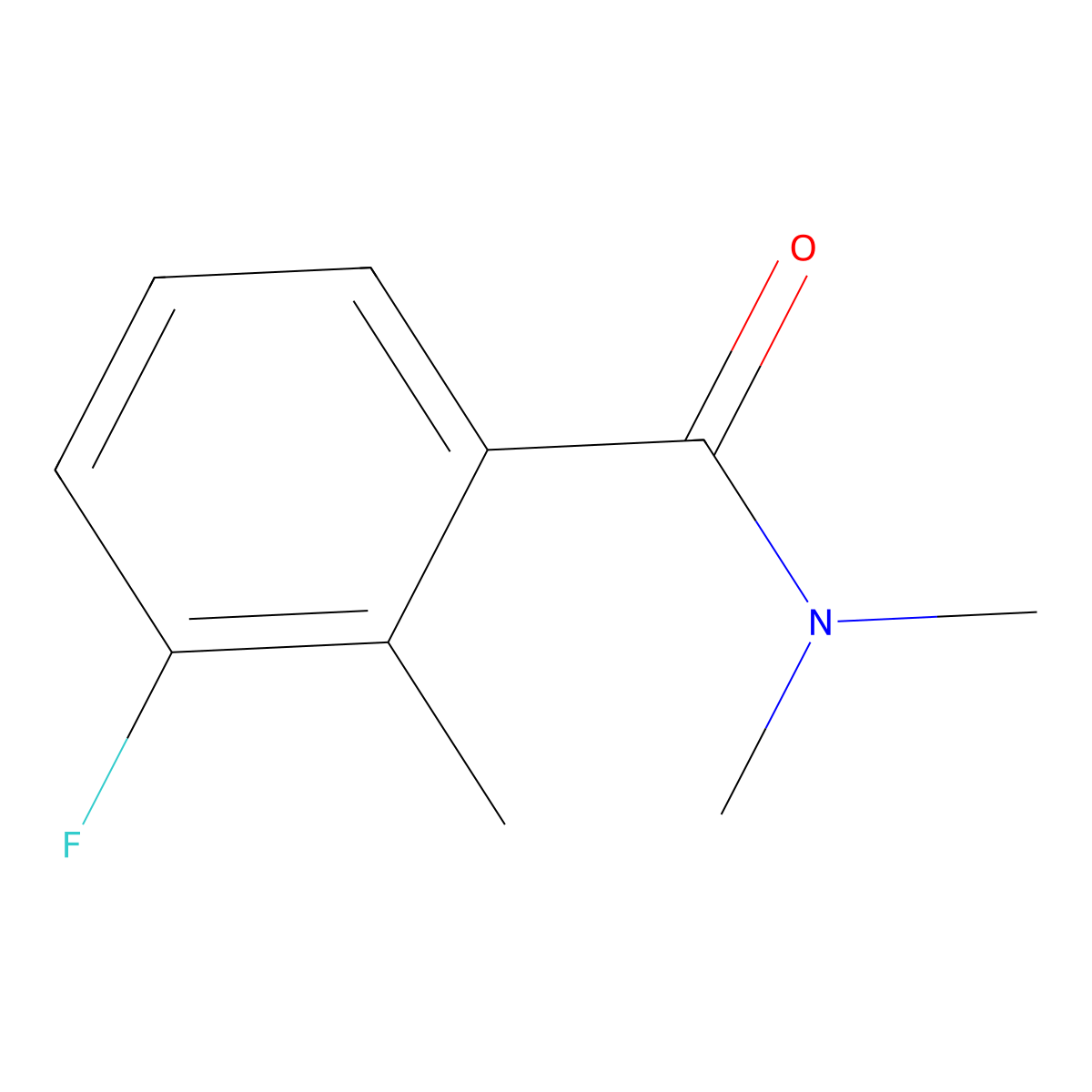 3-fluoro-N,N,2-trimethylbenzamide molecular structure, CAS 1369917-99-6