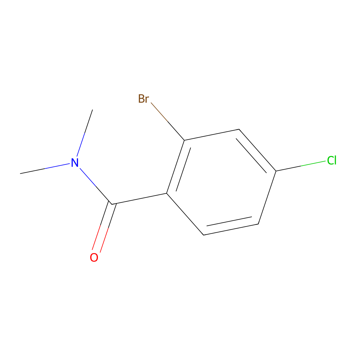 2-bromo-4-chloro-N,N-dimethylbenzamide molecular structure, CAS 1369918-72-8
