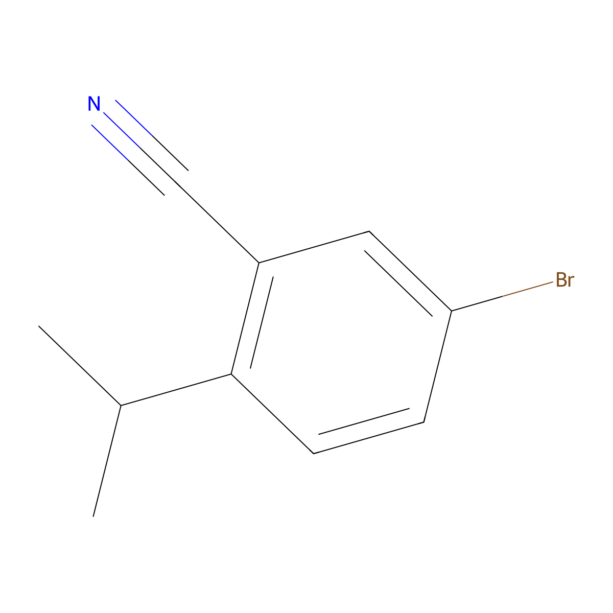 5-Bromo-2-(propan-2-yl)benzonitrile molecular structure, CAS 1369919-82-3