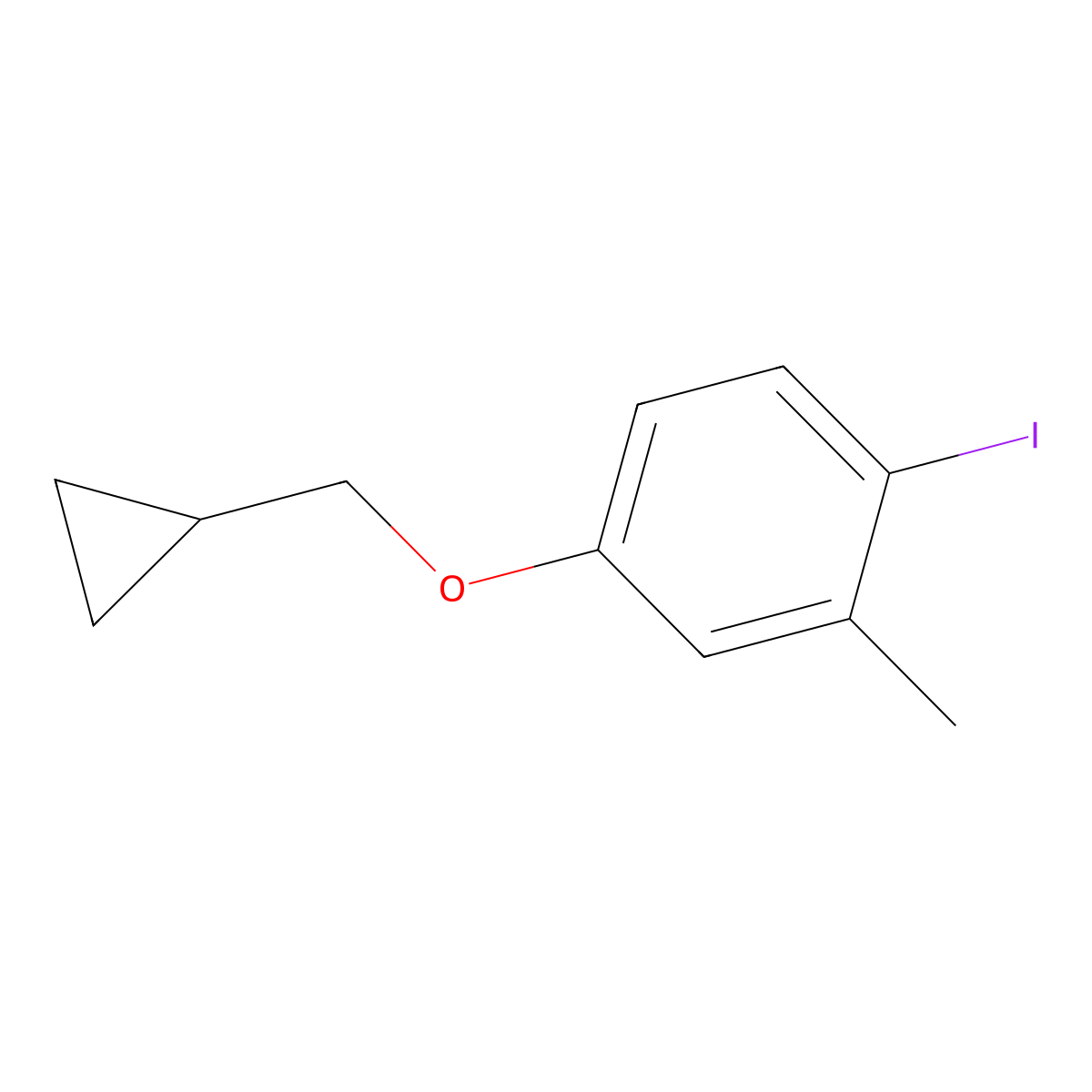 4-(Cyclopropylmethoxy)-1-iodo-2-methylbenzene molecular structure, CAS 1369920-77-3