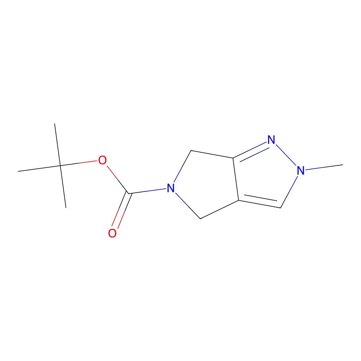 tert-Butyl 2-methyl-4,6-dihydropyrrolo[3,4-c]pyrazole-5(2H)-carboxylate molecular structure, CAS 1369921-82-3