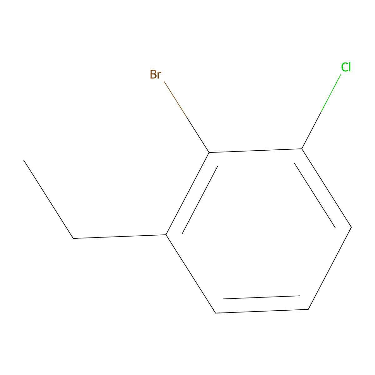 2-Bromo-1-chloro-3-ethylbenzene molecular structure, CAS 1369922-30-4