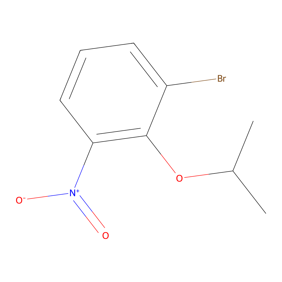 1-Bromo-2-isopropoxy-3-nitrobenzene molecular structure, CAS 1369923-30-7