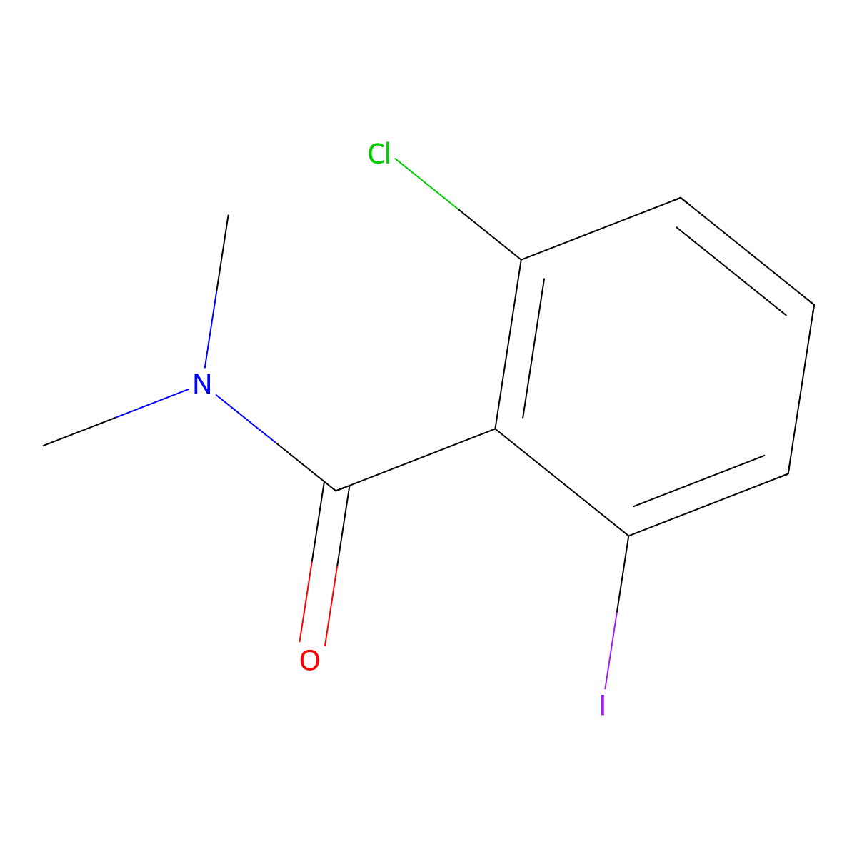 2-Chloro-6-iodo-N,N-dimethylbenzamide molecular structure, CAS 1369923-64-7