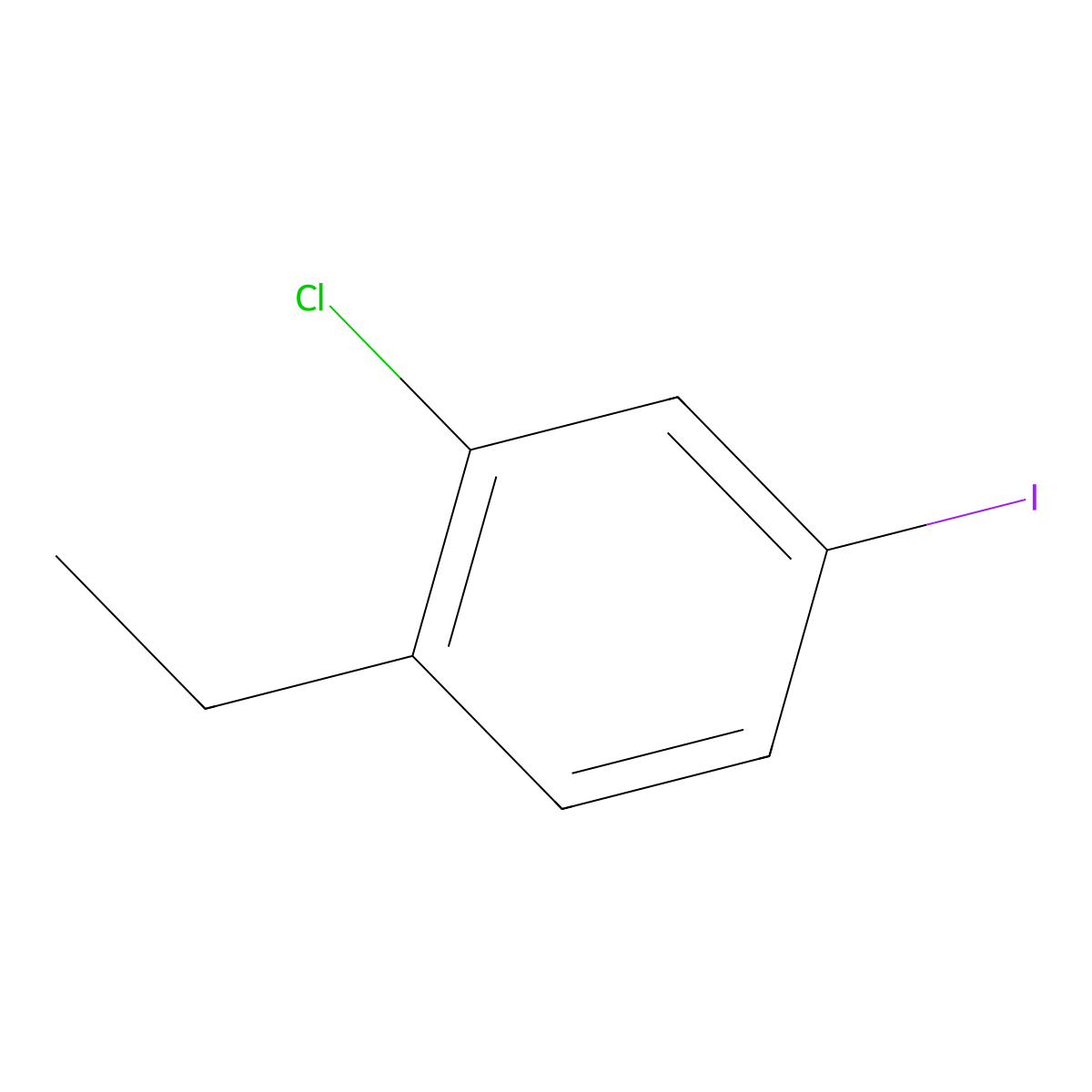 2-Chloro-1-ethyl-4-iodobenzene molecular structure, CAS 1369923-71-6