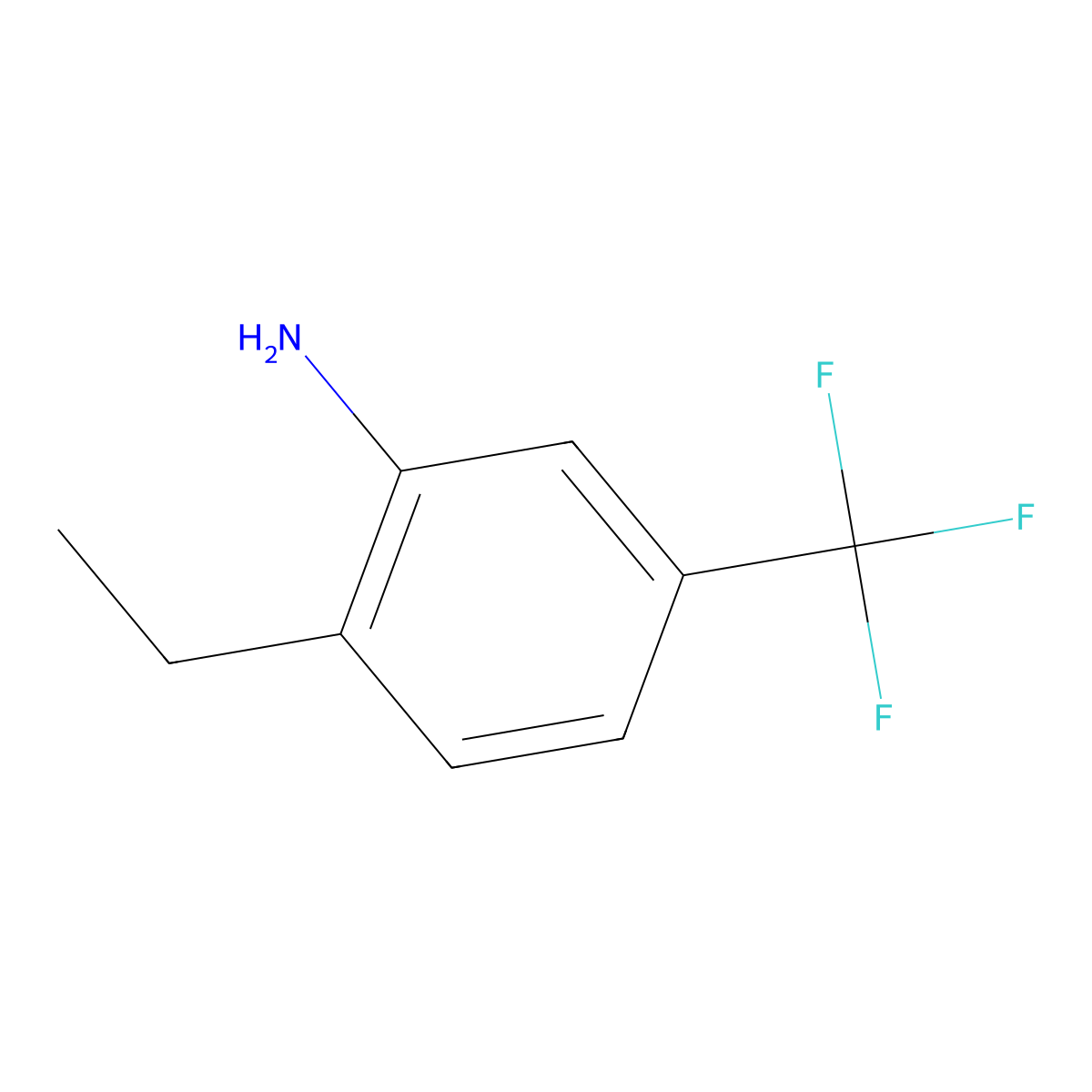 2-Ethyl-5-(trifluoromethyl)benzenamine molecular structure, CAS 1369923-98-7