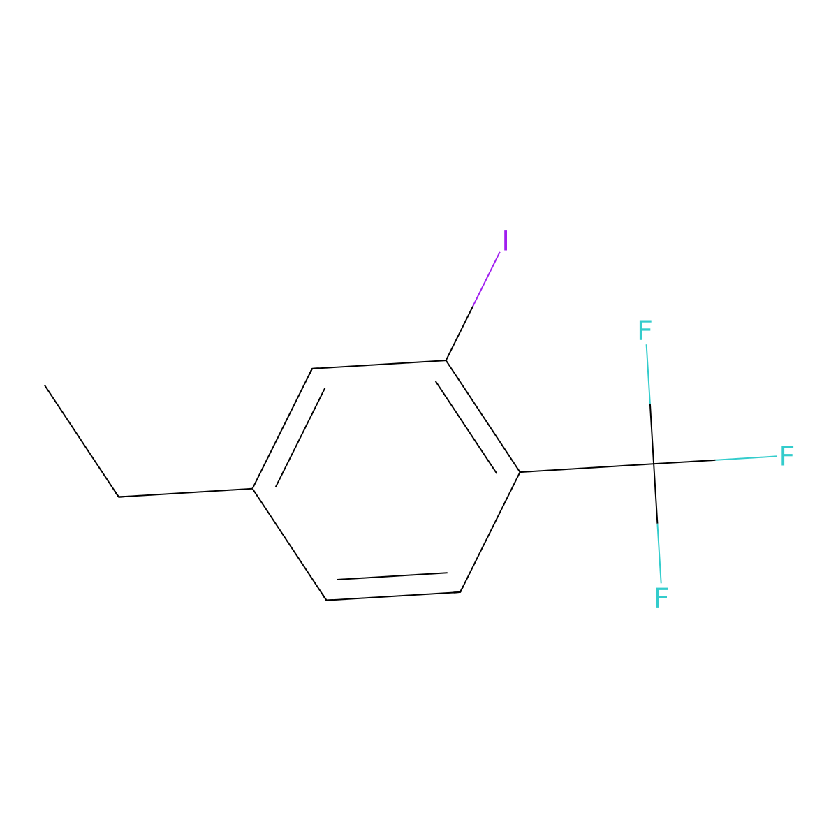 4-Ethyl-2-iodo-1-(trifluoromethyl)benzene molecular structure, CAS 1369924-13-9
