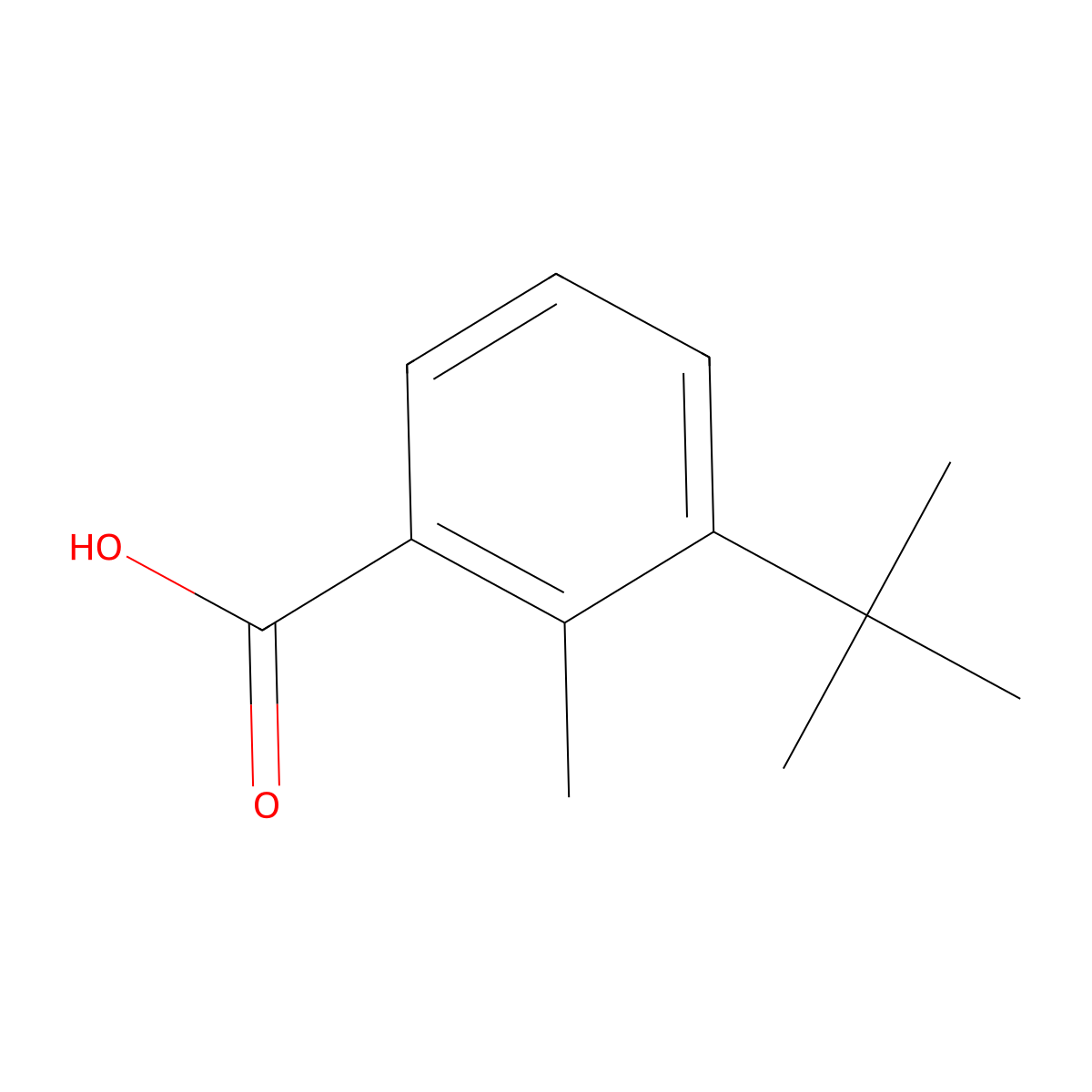 3-Tert-butyl-2-methylbenzoic acid molecular structure, CAS 1369926-53-3