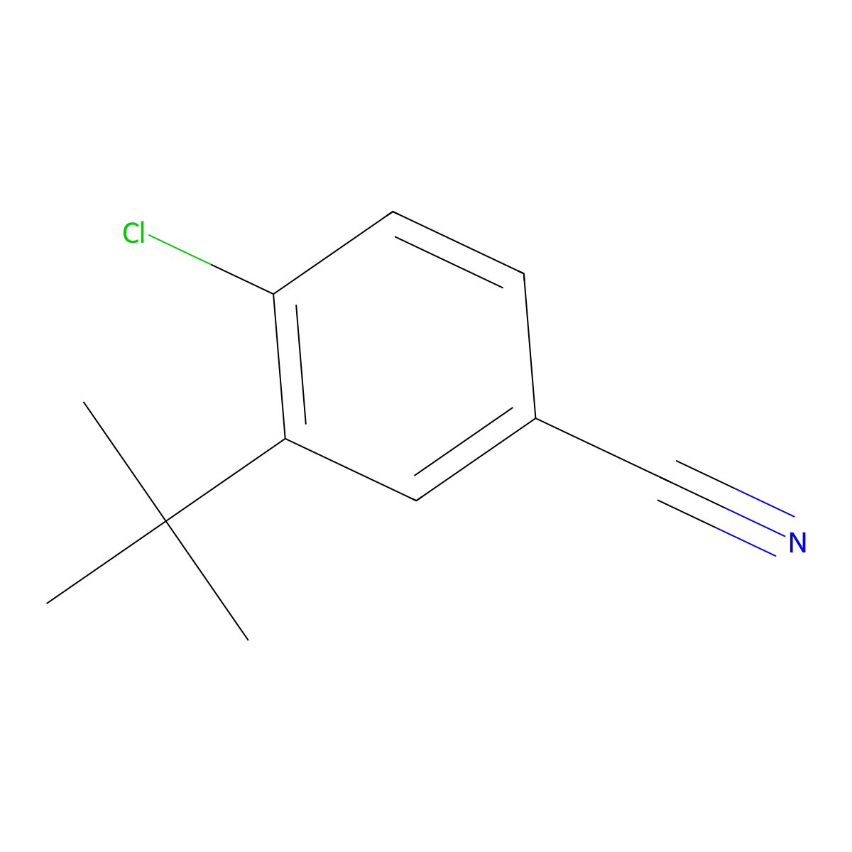 3-(tert-Butyl)-4-chlorobenzonitrile molecular structure, CAS 1369926-76-0