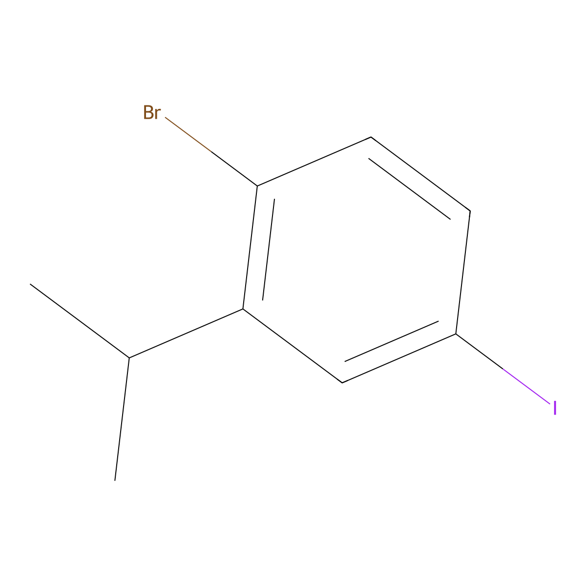 1-Bromo-4-iodo-2-isopropylbenzene molecular structure, CAS 1369927-50-3