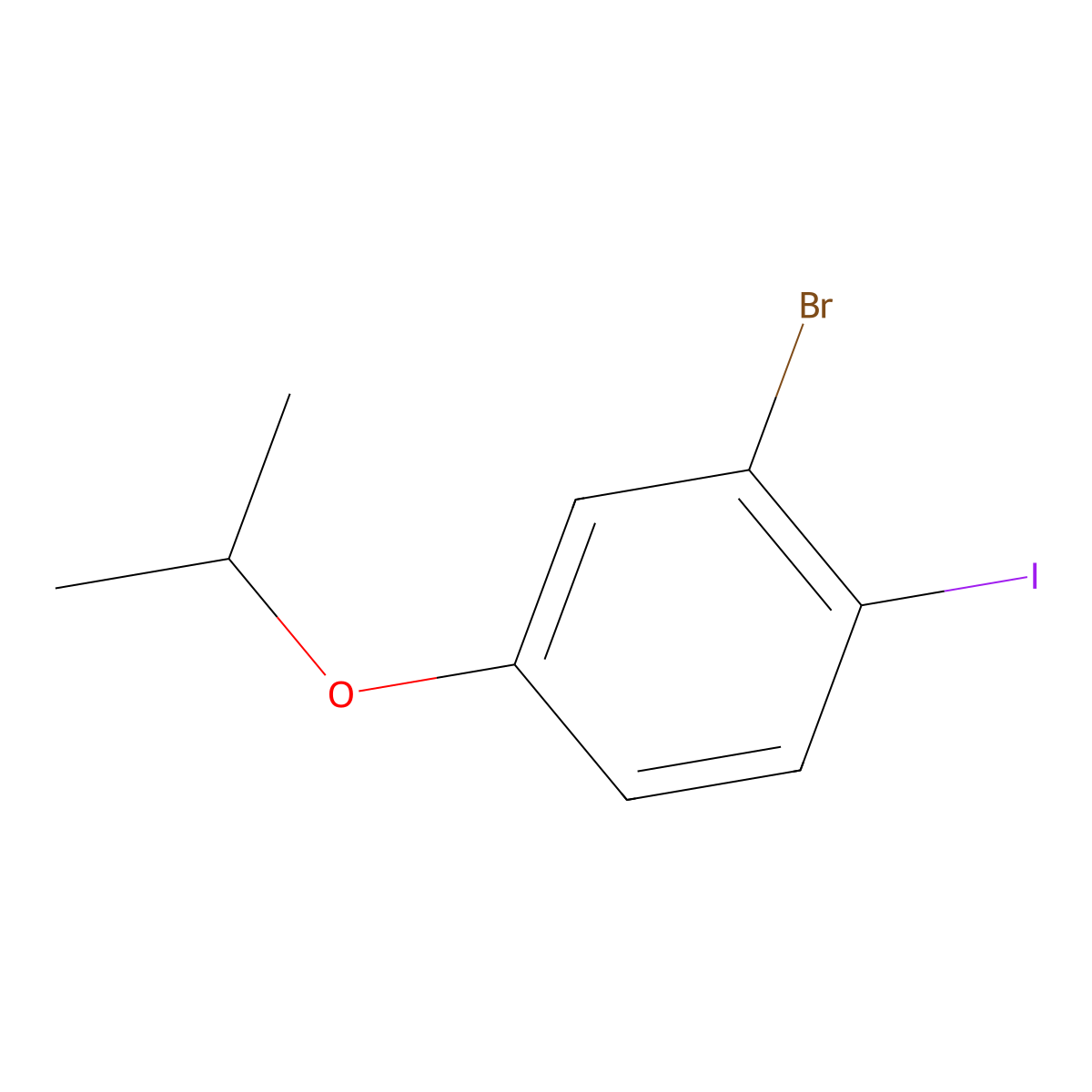 2-Bromo-1-iodo-4-isopropoxybenzene molecular structure, CAS 1369927-76-3