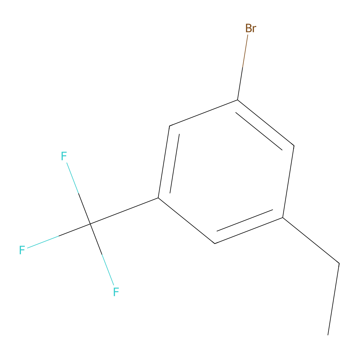 1-Bromo-3-ethyl-5-(trifluoromethyl)benzene molecular structure, CAS 1369927-96-7