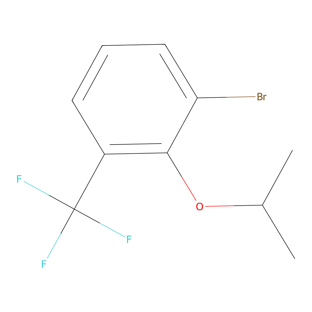 1-Bromo-2-isopropoxy-3-(trifluoromethyl)benzene molecular structure, CAS 1369928-54-0