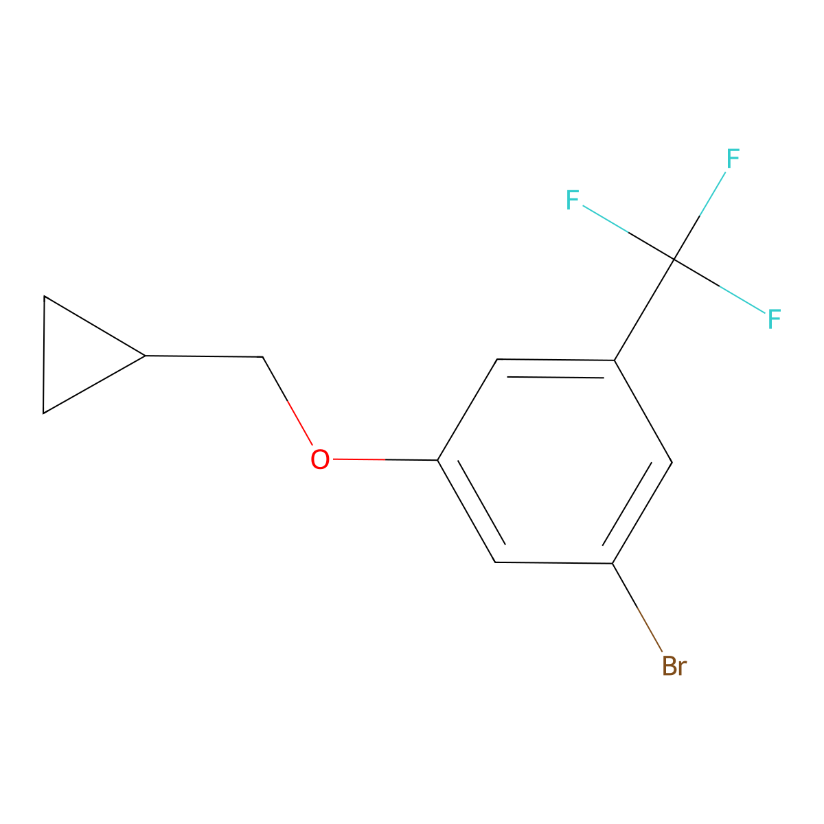 1-Bromo-3-(cyclopropylmethoxy)-5-(trifluoromethyl)benzene molecular structure, CAS 1369928-61-9