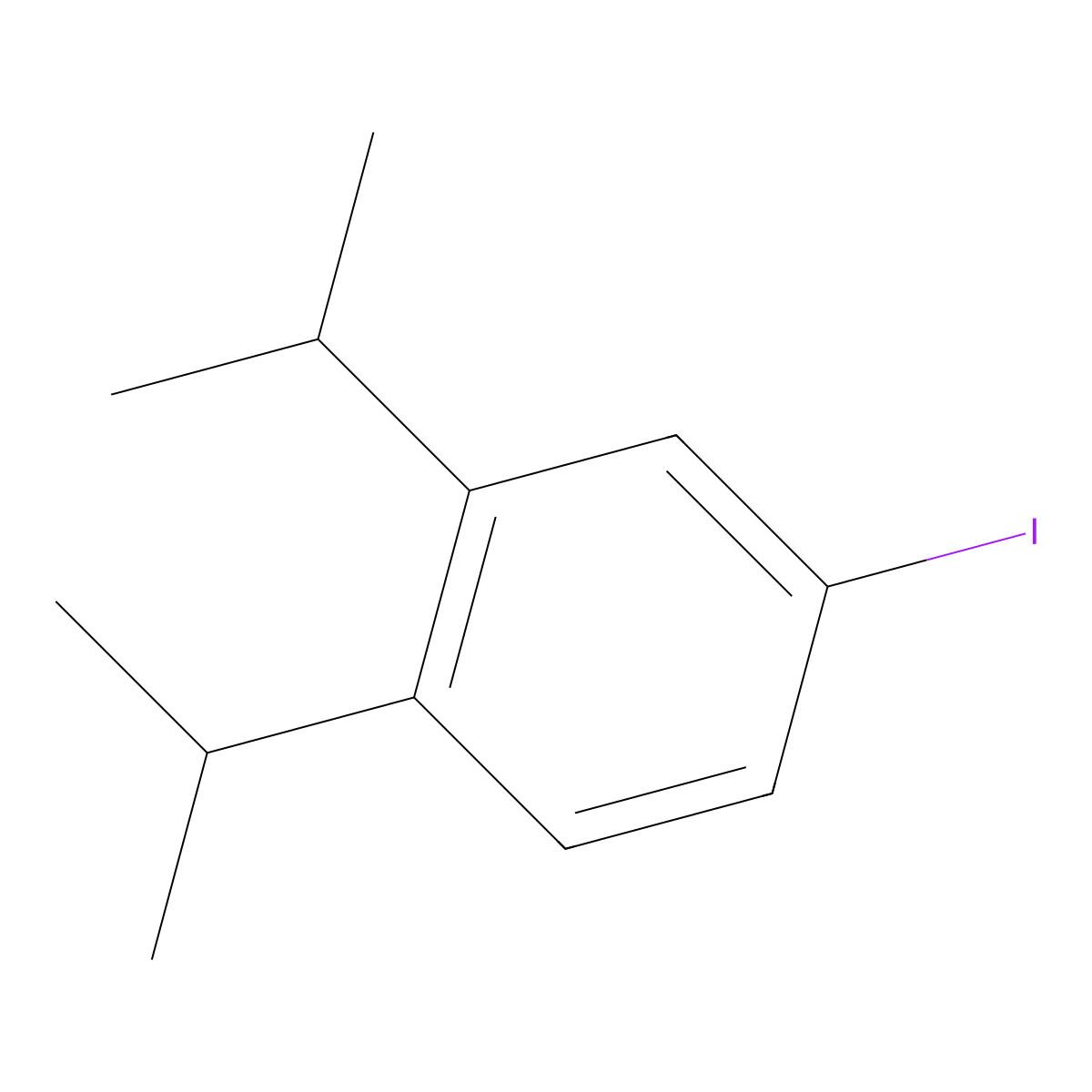 4-Iodo-1,2-bis(propan-2-yl)benzene molecular structure, CAS 1369928-84-6