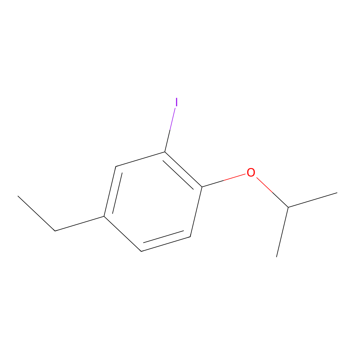 4-Ethyl-2-iodo-1-isopropoxybenzene molecular structure, CAS 1369931-58-7