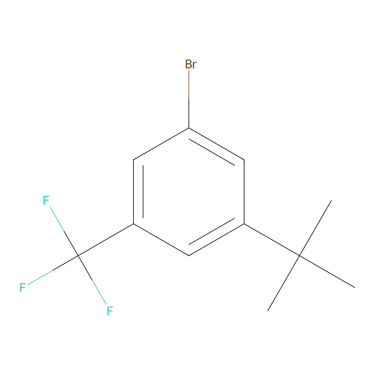 1-Bromo-3-(tert-butyl)-5-(trifluoromethyl)benzene molecular structure, CAS 1369932-75-1