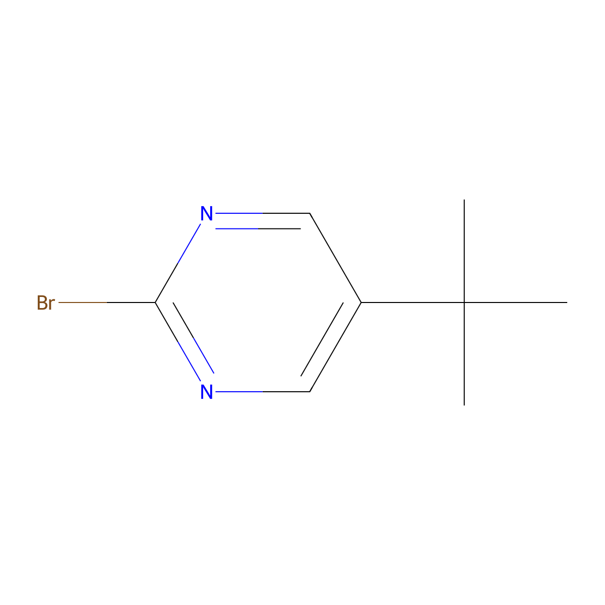 2-Bromo-5-tert-butylpyrimidine molecular structure, CAS 1369932-99-9