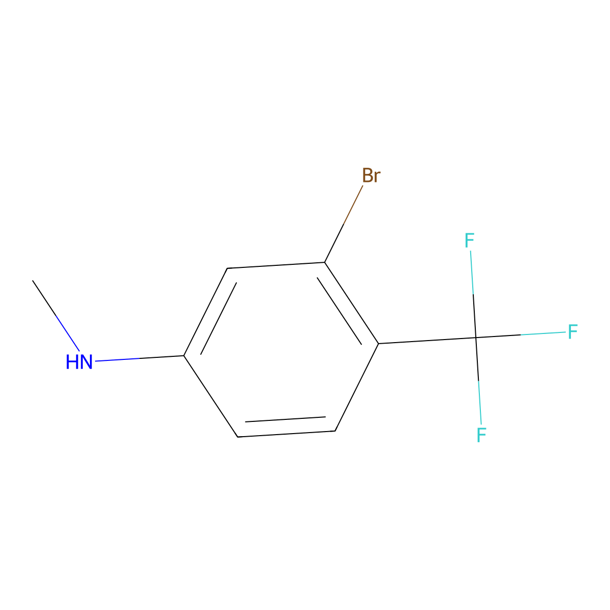 3-Bromo-N-methyl-4-(trifluoromethyl)aniline molecular structure, CAS 1369933-07-2
