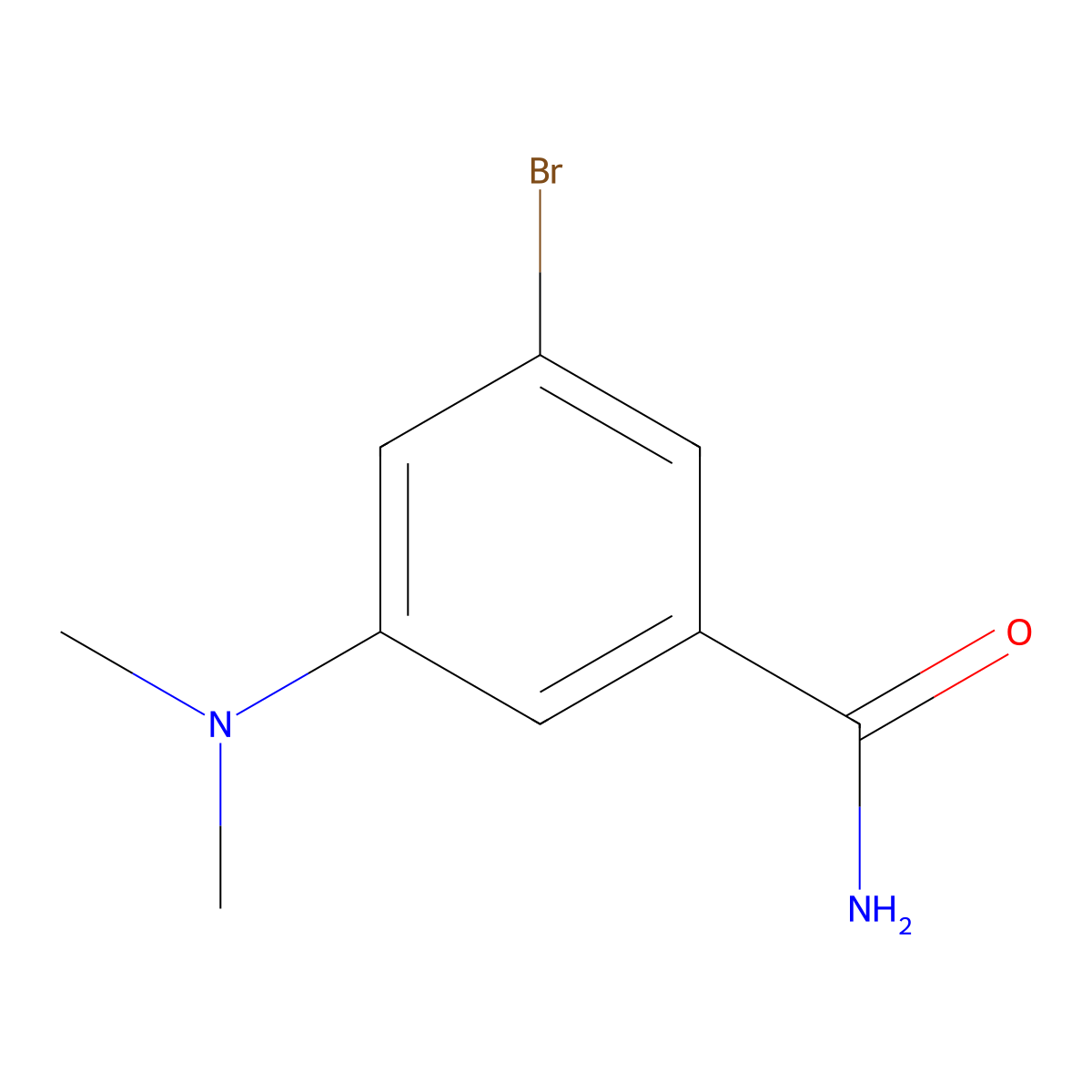 3-Bromo-5-(dimethylamino)benzamide molecular structure, CAS 1369934-06-4
