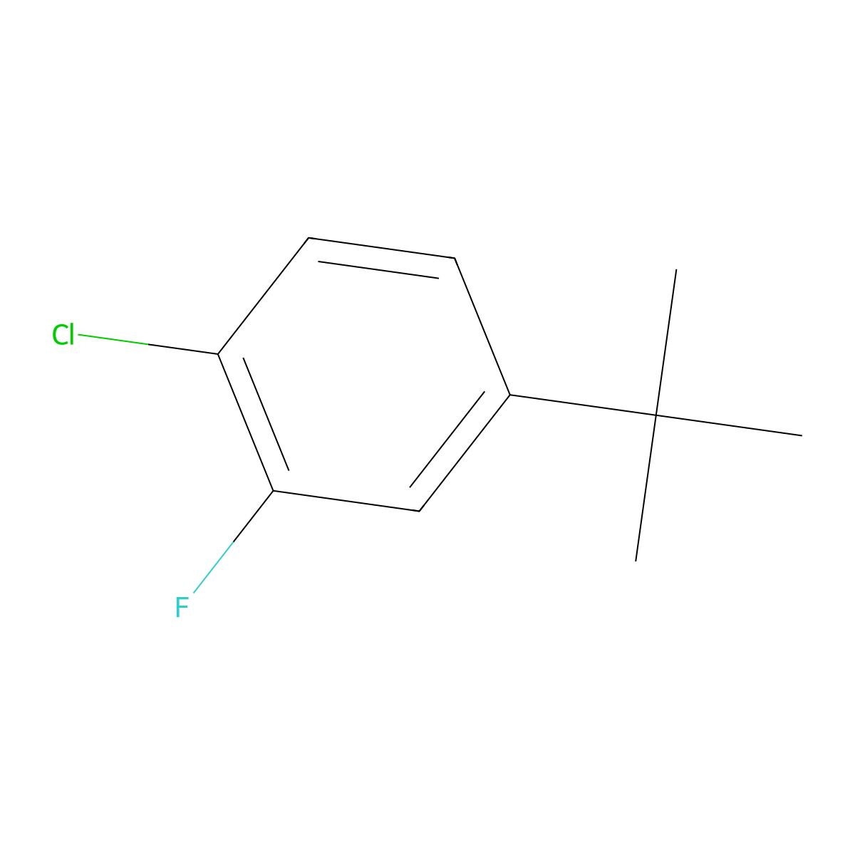 1-Chloro-4-(1,1-dimethylethyl)-2-fluorobenzene molecular structure, CAS 1369935-29-4
