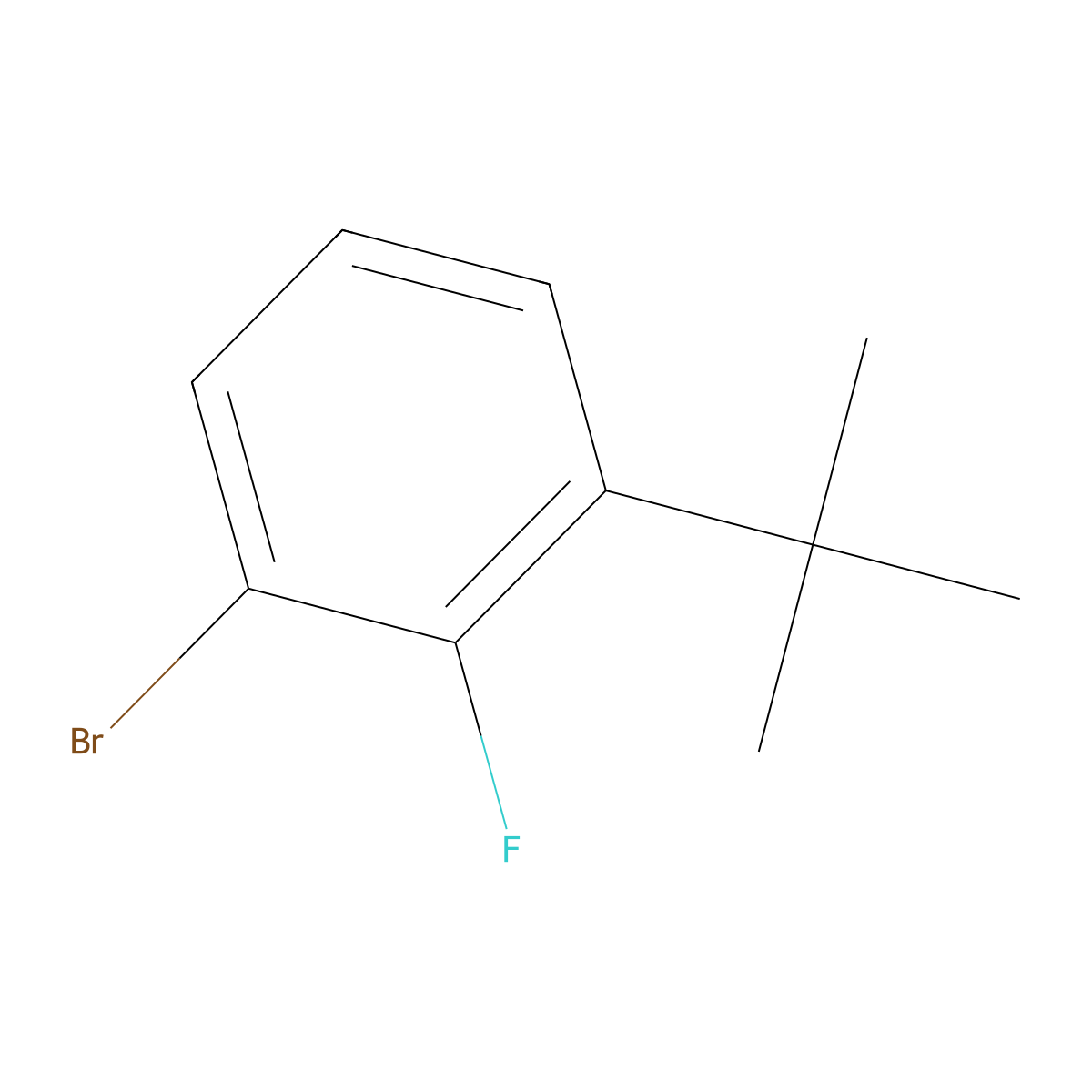 1-Bromo-3-(tert-butyl)-2-fluorobenzene molecular structure, CAS 1369935-80-7
