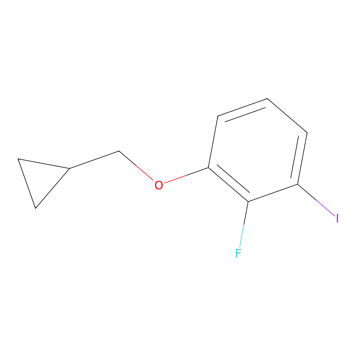 1-(Cyclopropylmethoxy)-2-fluoro-3-iodobenzene molecular structure, CAS 1369936-44-6