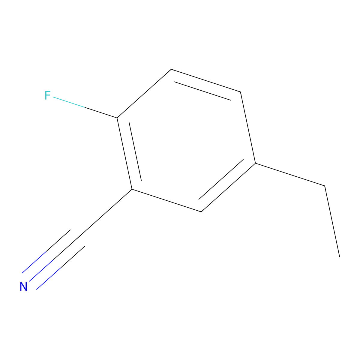 5-Ethyl-2-fluorobenzonitrile molecular structure, CAS 1369938-50-0