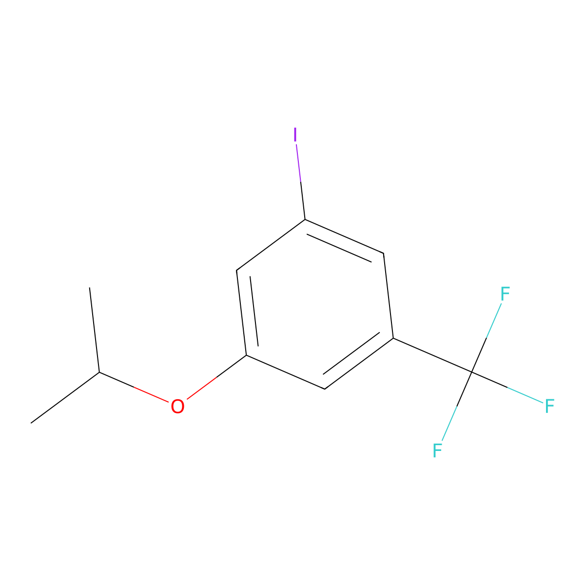 1-Iodo-3-isopropoxy-5-(trifluoromethyl)benzene molecular structure, CAS 1369938-52-2