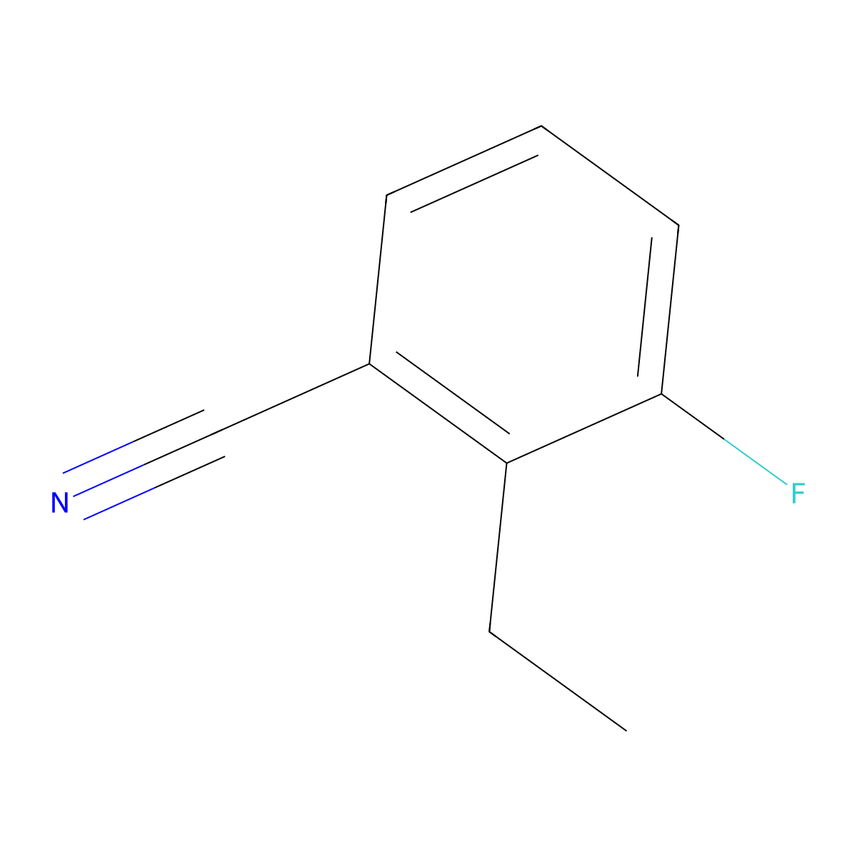 2-Ethyl-3-fluorobenzonitrile molecular structure, CAS 1369938-63-5