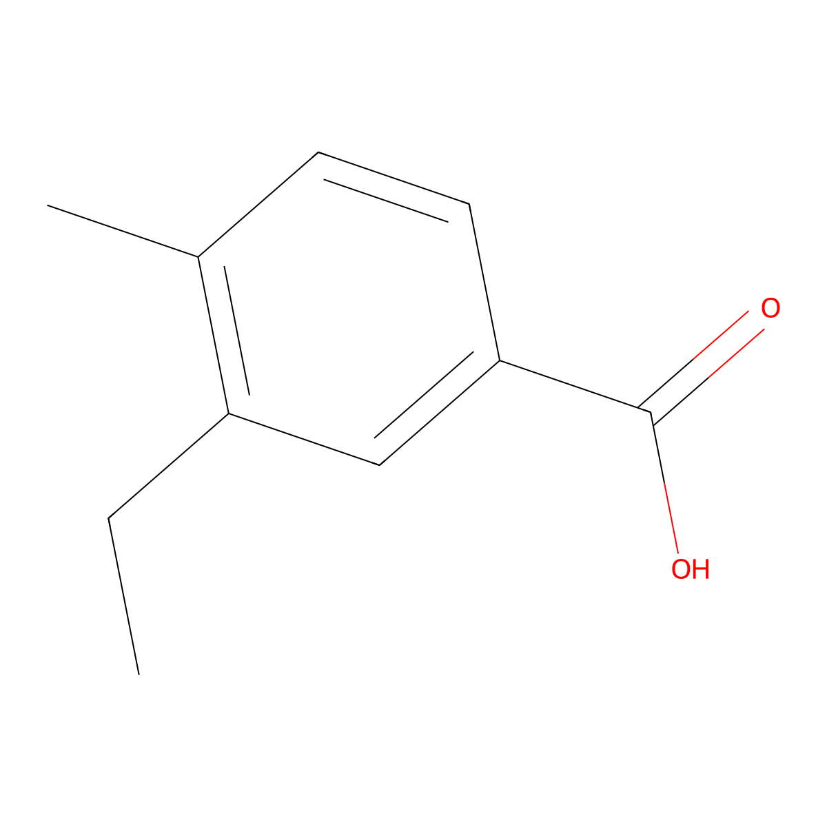 3-Ethyl-4-methylbenzoic acid molecular structure, CAS 1369939-70-7