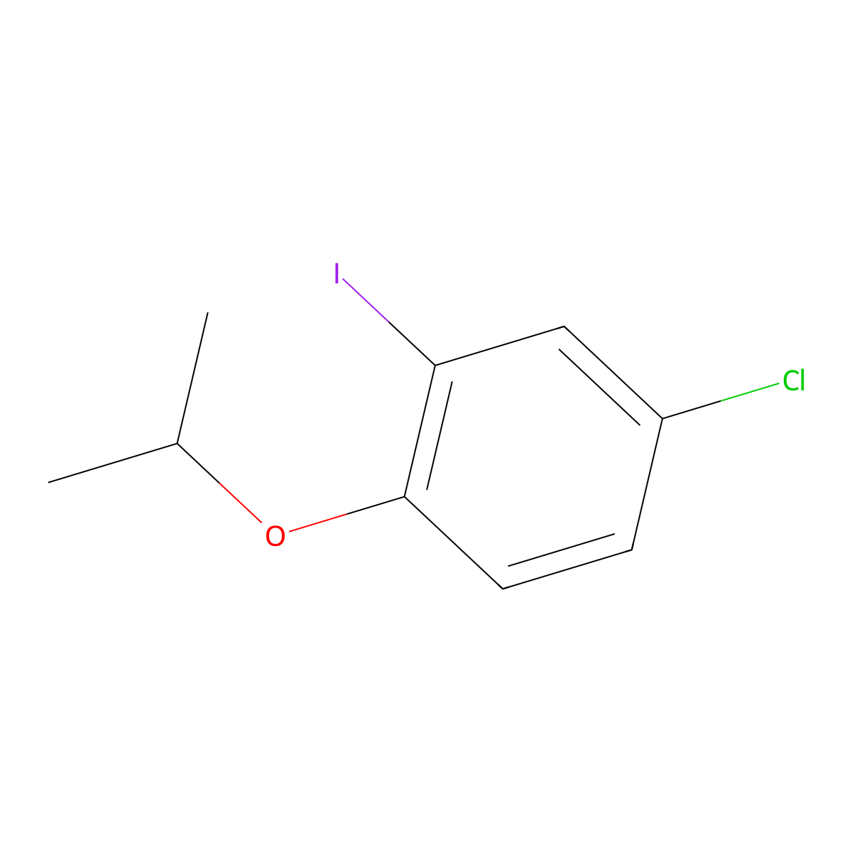 4-Chloro-2-iodo-1-isopropoxybenzene molecular structure, CAS 1369939-77-4